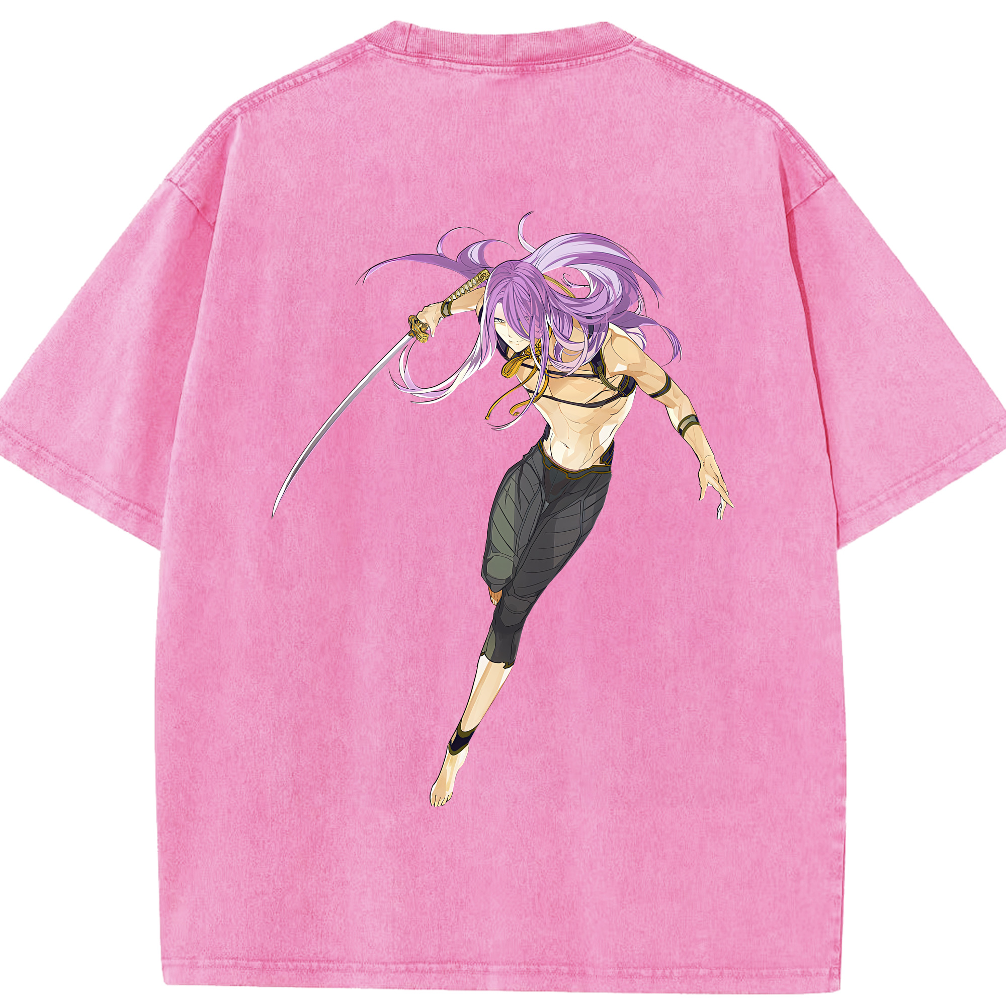 （画像用） 刀剣乱舞 Touken Ranbu 綿100% ヴィンテージ風 半袖Tシャツ（背面プリント）